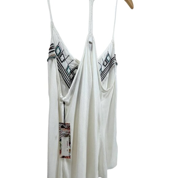 O'Neill Tank Top Embroidered Trim Racerback Tunic Tank Top Womens L Tank Top - Picture 4 of 10